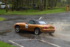 Mark Stewart kicks up the water at Davagh.